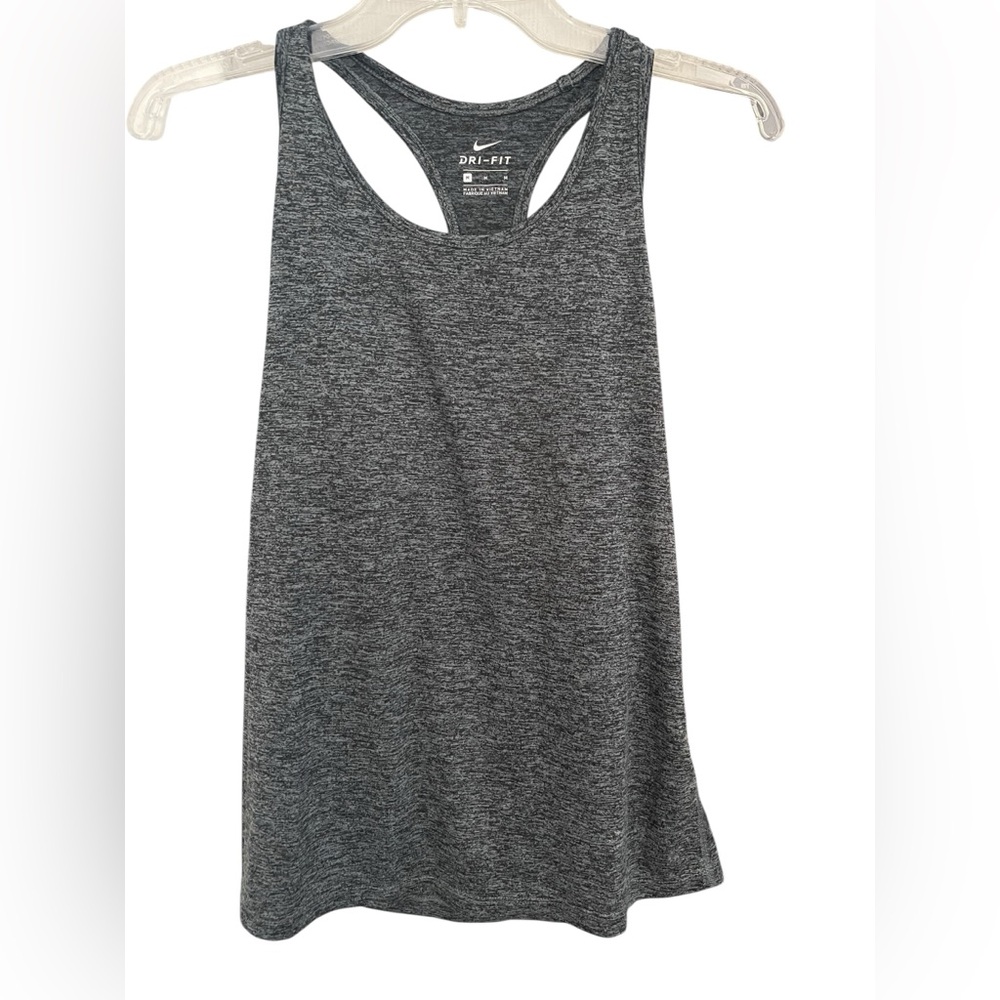 Nike Women's Size Medium Charcoal Dri-FIT Racerback tank top